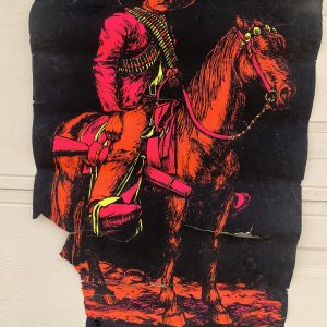 Vintage Poncho Villa Black Light Poster 1972 ORIGINAL 21.5" x 33" #226