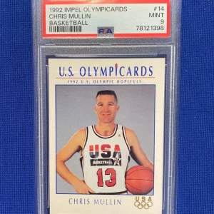 1992 IMPEL OLYMPICARDS CHRIS MULLIN TEAM USA #14 BASKETBALL CARD PSA 9
