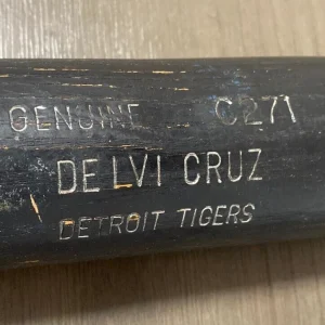 DEIGI CRUZ DETROIT TIGERS GAME USED LV SLUGGER BASEBALL BAT RARE