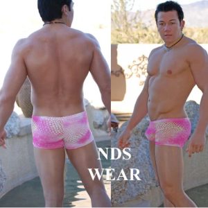 NDS Men Hot Snake Pink SW6140 Small Swim Trunks Briefs