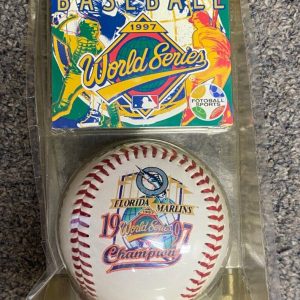 1997 MARLINS VS INDIANS WORLD SERIES COLLECTIBLE FOTOBALL BASEBALL RARE