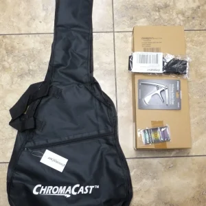 ChromaCast Acoustic Guitar Gig Bag, Capo, Strap & Picks Starter Set