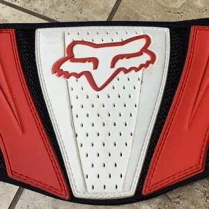 Fox Racing Vintage Motorcycle Kidney Belt - BlackBelt Black & Red Adjustable