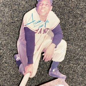 WILLIE MAYS NEW YORK GIANTS HOF LEGEND SIGNED AUTOGRAPHED DISPLAY JSA COA *