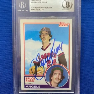1983 TOPPS BRUCE KISON CALIFORNIA ANGELS SIGNED AUTOGRAPHED #712 BECKETT