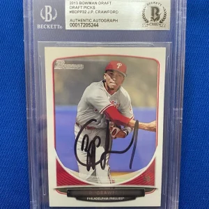 2013 BOWMAN DRAFT PICKS J.P. CRAWFORD SIGNED AUTOGRAPHED RC ROOKIE BECKETT **