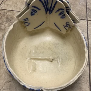 Signed Marilyn Andrews 11" FACES Ceramic Bowl Liberal Art 1982