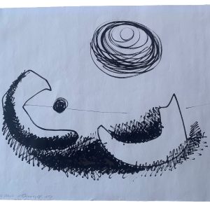 Serge Chermayeff Vintage 17" x 22" 1954 Threatened World Signed Lithograph Print