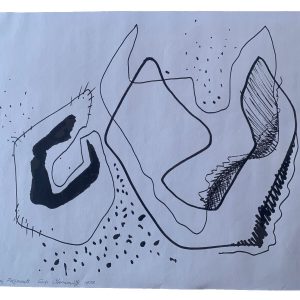 Serge Chermayeff Vintage 17" x 22" 1956 Living Fragments Signed Lithograph Print