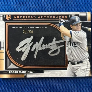 2021 TOPPS MUSEUM COLLECTION EDGAR MARTINEZ MARINERS ARCHIVAL AUTOGRAPHS /50