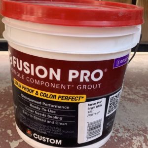 Custom CBP Fusion Pro Single Component Stain Proof Grout Bright White 1 Gallon