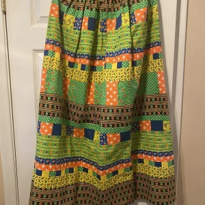 Vintage 1970's  Mountain Artisans Patchwork Maxi Skirt Bright Multicolor MINT