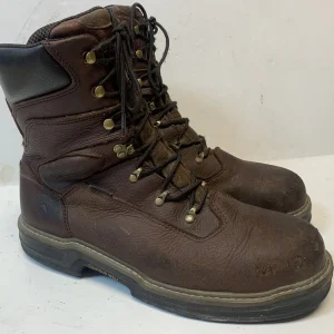 Wolverine W04822 Boots 13EW Multi Shox Slip Resistant Steel Toe Brown Leather