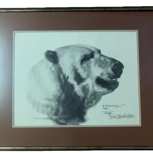 Fred Machetanz Alaska Framed "Binky" Polar Bear SIGNED Lithograph Ltd Print