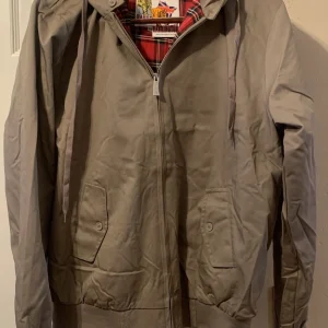 Harrington Baracuta G9 Hooded Jacket Womens XXL Beige Khaki Plaid Lined