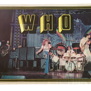 The Who Vintage Group Band Poster 1976 ORIGINAL 17.5" x 23" Poster D9