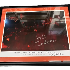 JACK SHELDON Jazz Trumpet DOUBLE SIGNED AUTOGRAPHED Framed Painting Poster