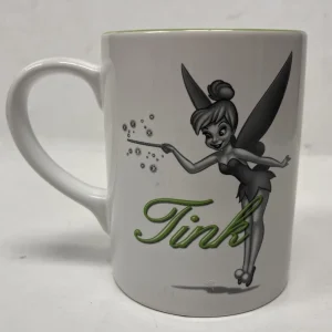Disney Tinker Bell White & Green Mug - TINK - Walt Disney Peter Pan