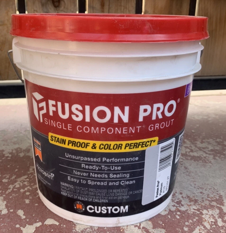 Fusion Pro Single Component Stain Proof Grout - #115 Platinum 1 Gallon ...