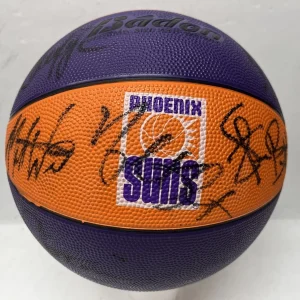 1991 Phoenix Suns Team Signed Autographed Basketball Majerle Johnson Chambers +