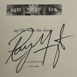 Ray Mazarek The Doors Signed Autographed HB Book Beckett Certified