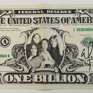 Alice Cooper Signed Autographed 11" x 22" Billion Dollar Bill Beckett Certified