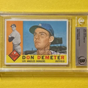 1960 TOPPS DON DEMETER #234 BECKETT AUTHENTIC SIGNED AUTOGRAPHED CARD DODGERS