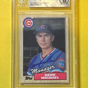 1987 TOPPS GENE MICHAEL #43 BECKETT AUTHENTIC SIGNED AUTOGRAPHED CARD CUBS
