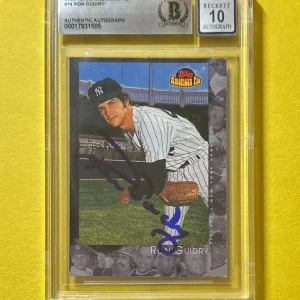 2001 TOPPS AMERICAN PIE RON GUIDRY #74 SIGNED AUTO CARD BECKETT AUTH 10 YANKEES