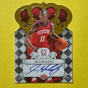 2009-10 PANINI CROWN ROYALE JRUE HOLIDAY AUTO /599 #113 76ERS