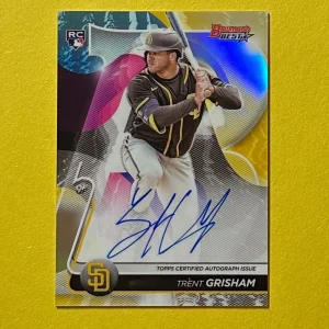 2020 BOWMAN'S BEST TRENT GRISHAM REFRACTOR ROOKIE AUTO #B20-TG PADRES