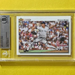 1992 UPPER DECK STEVE HOWE #630 BECKETT AUTHENTIC SIGNED AUTOGRAPHED CARD