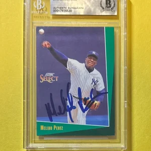 1993 SELECT MELIDO PEREZ #116 BECKETT AUTHENTIC SIGNED AUTOGRAPHED CARD YANKEES
