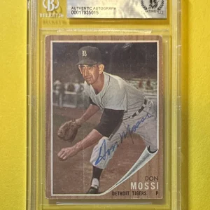 1962 TOPPS DON MOSSI #105 BECKETT AUTHENTIC SIGNED AUTOGRAPHED CARD YANKEES