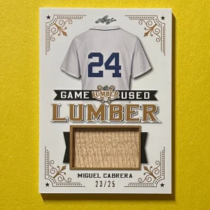 2021 LEAF LUMBER MIGUEL CABRERA GAME USED BAT RELIC /25 #GUL-65 TIGERS
