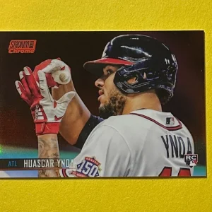 2021 TOPPS STADIUM CLUB CHROME HUASCAR YNOA RED /5 #363 BRAVES