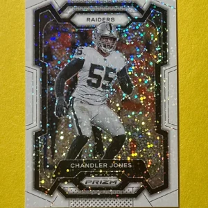 2023 PANINI PRIZM CHANDLER JONES WHITE SPARKLE SP #180 RAIDERS