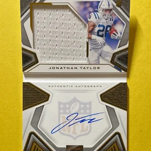 2020 PANINI PLAYBOOK JONATHAN TAYLOR ROOKIE PATCH AUTO BOOKLET #217 COLTS