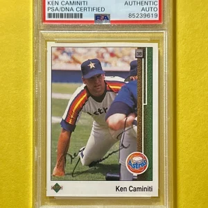 1989 UPPER DECK KEN CAMINITI PSA AUTHENTIC AUTOGRAPH #141 ASTROS