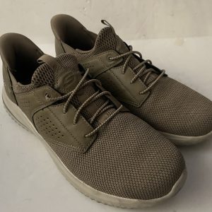 Skechers Men's Taupe Delson Swift Fit Hands Free Shoe  Memory Foam Size 11