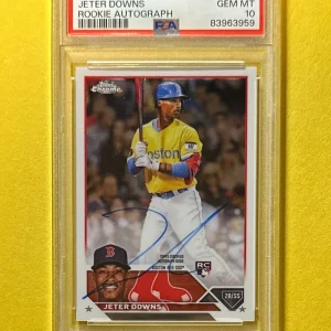 2023 TOPPS CHROME JETER DOWNS ROOKIE AUTOGRAPH #RA-JDO RED SOX PSA GEM MT 10