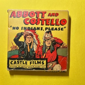 ABBOTT AND COSTELLO "NO INDIANS PLEASE" HOME MOVIE CASTLE FILMS 8MM MOVIE