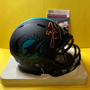 ZACH THOMAS MIAMI DOLPHINS SIGNED AUTOGRAPHED ECLIPSE MINI HELMET JSA