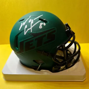 WAYNE CHREBET NEW YORK JETS SIGNED AUTOGRAPHED RAVE MINI HELMET BAS