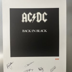 AC/DC Back In Black Full Band Signed Autographed Lithograph 3/500