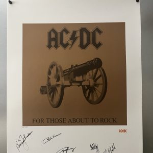 AC/DC For Those About To Rock Full Band Signed Autographed Lithograph AP 37/50