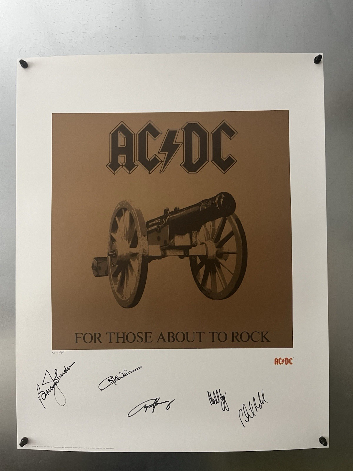 AC/DC For Those About To Rock Full Band Signed Autographed Lithograph ...