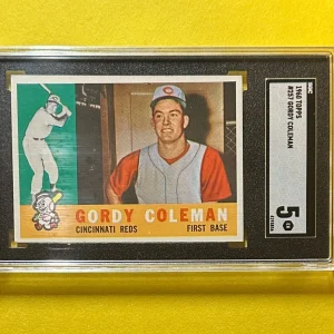 1960 TOPPS GORDY COLEMAN #257 SGC EX 5 REDS