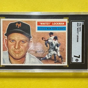 1956 TOPPS "WHITNEY" LOCKMAN #205 SGC NM 7 GIANTS