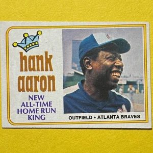 1974 TOPPS HANK AARON NEW ALL TIME HOME RUN KING #1 BRAVES HOF